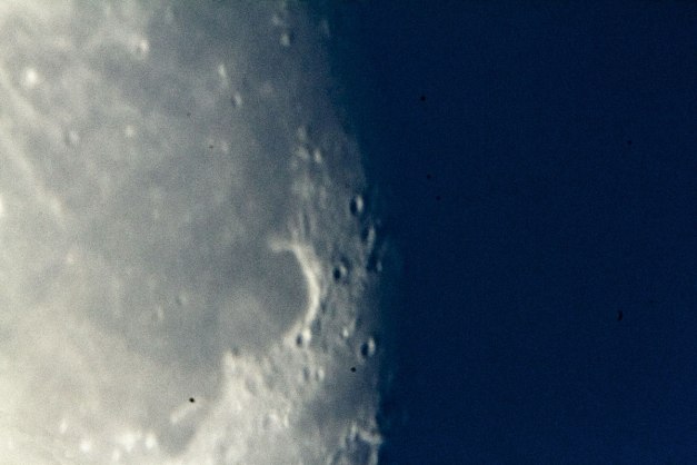 Date: 02.05.2012 Location: Backyard, Asker, NO Camera: DSLR Canon EOS 7D Optics: Celestron SCT 8″ 20000mm f10 Exposure: Unknown Post processing: PhotoShop CS5 Comment: The image is a mosaic of two images. It is my very first attempt on imaging the moon.